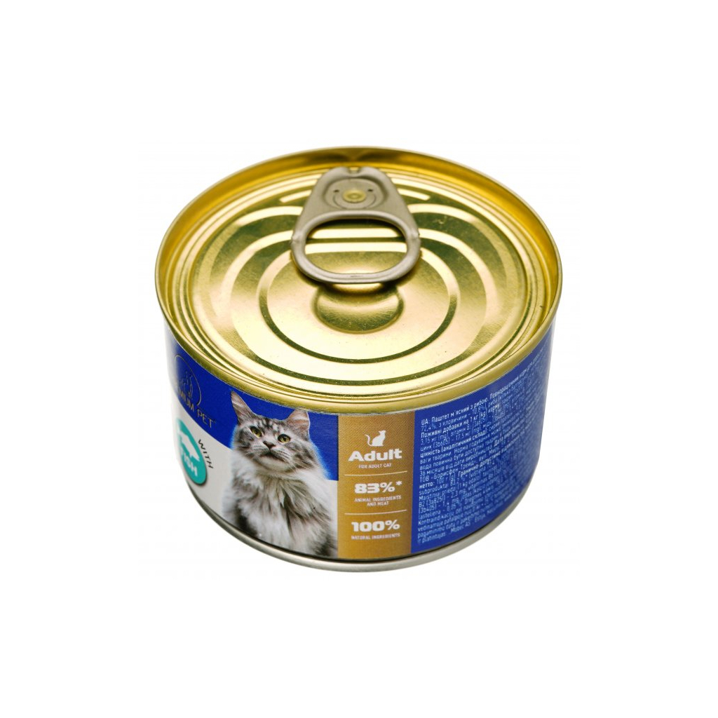 Паштет для котів PREMIUM PET з рибою 16 шт х 100 г (2000000002215) - зображення 5