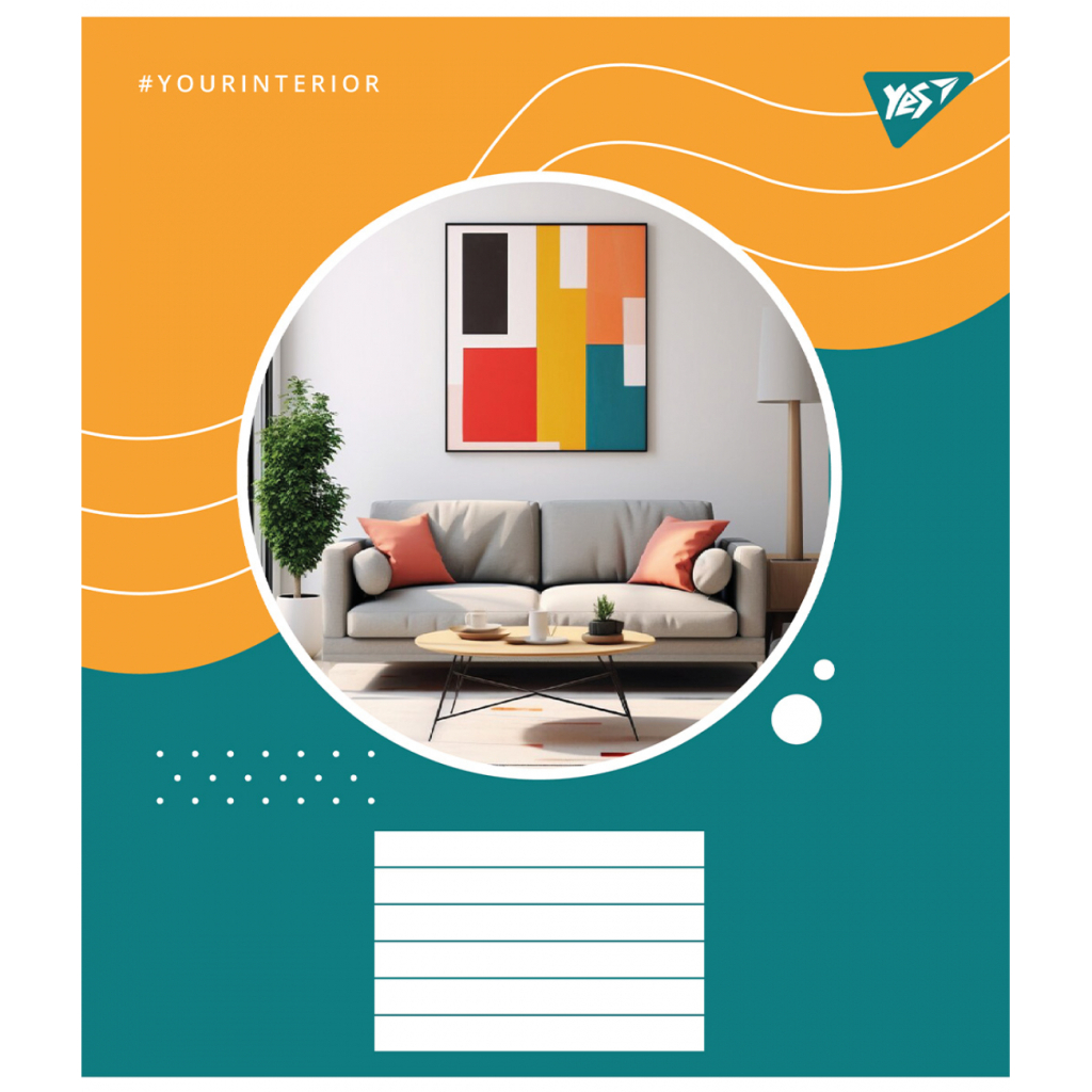 Зошит Yes Your interior А5 48 аркушів лінія (767134) - зображення 3