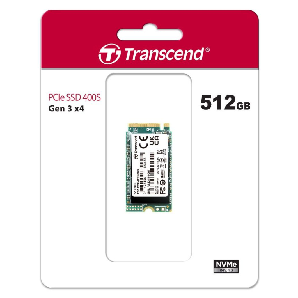 Накопичувач SSD M.2 2242 512GB Transcend (TS512GMTE400S) - зображення 2