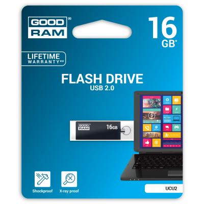 USB флеш накопичувач Goodram 16GB Cube Black USB 2.0 (UCU2-0160K0R11) - зображення 3