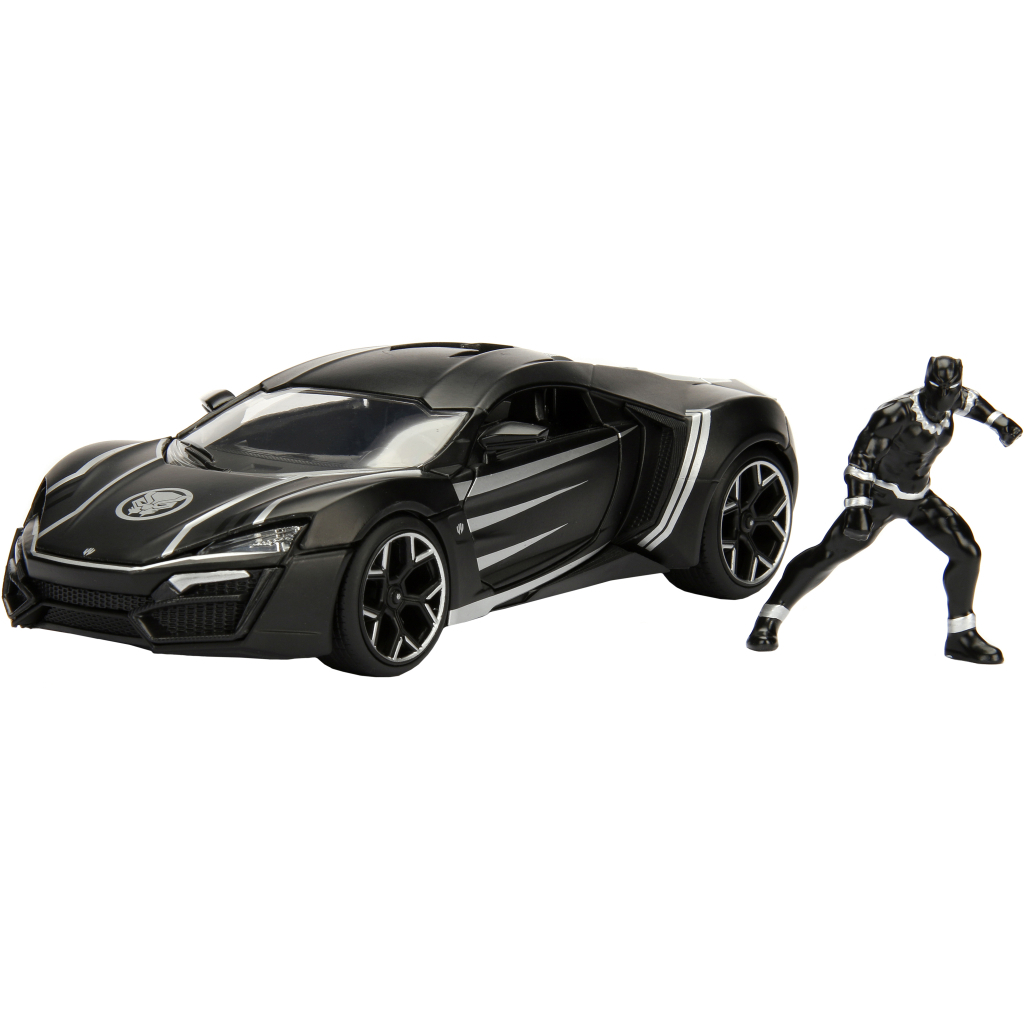 Машина Jada металева "Марвел. Месники" Гіперспорт з фігуркою Чорної пантери 1:24 (253225004) - зображення 1