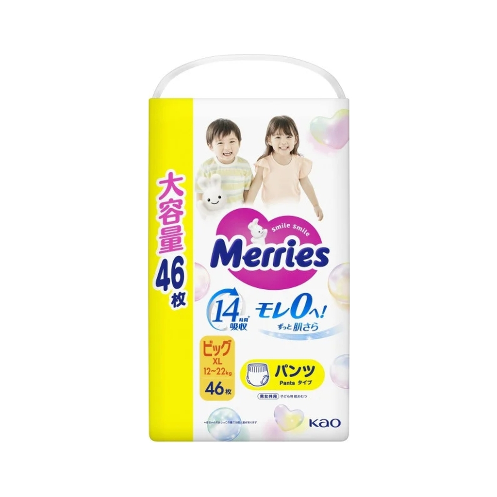 Підгузки Merries розмір XL (12-22 кг) трусики 46 шт (4901301442963) - зображення 1