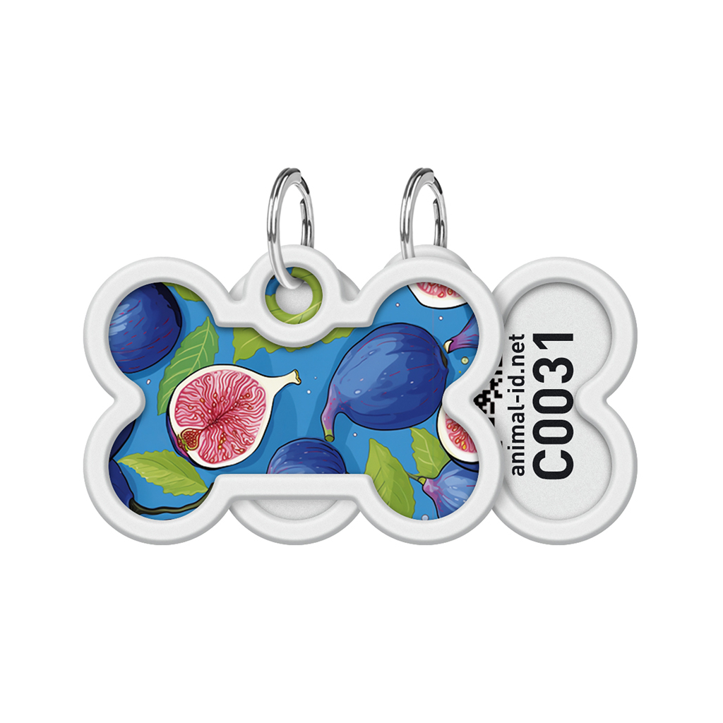 Адресник для тварин WAUDOG Smart ID з QR паспортом "Інжир", кістка 40х28 мм (231-4053) - зображення 1