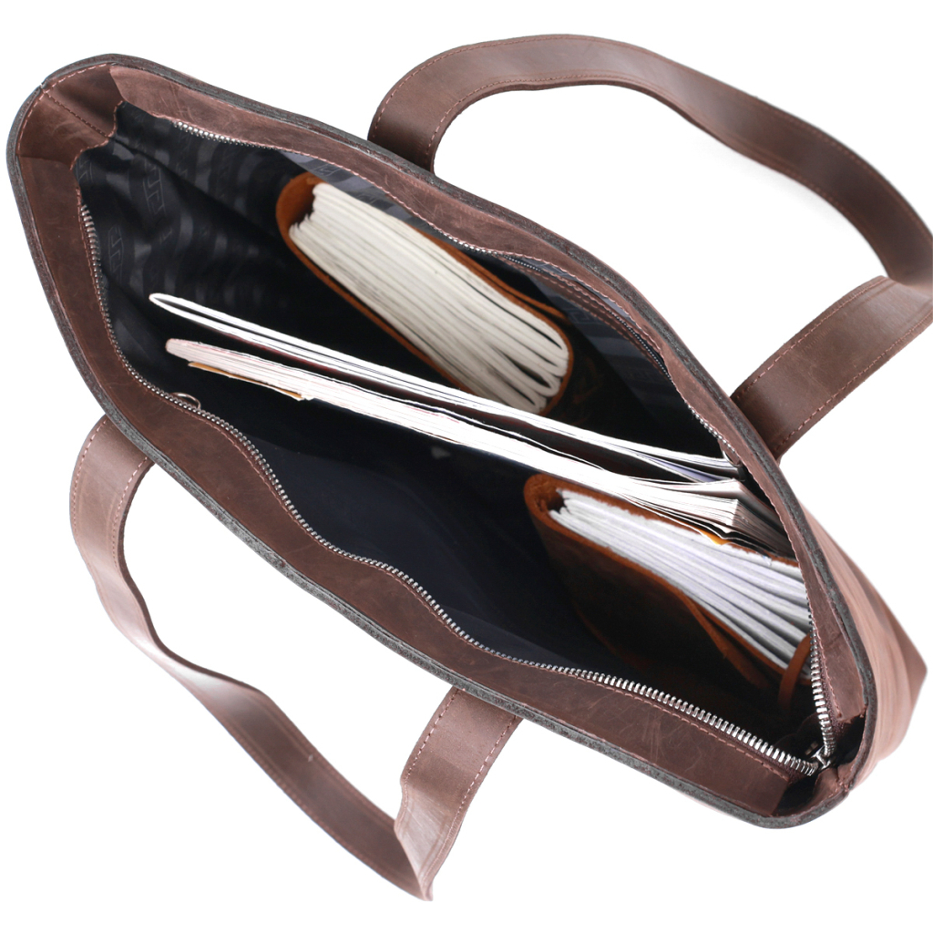 Сумка Shvigel Вінтажна шопер Коричнева (16349) - зображення 5