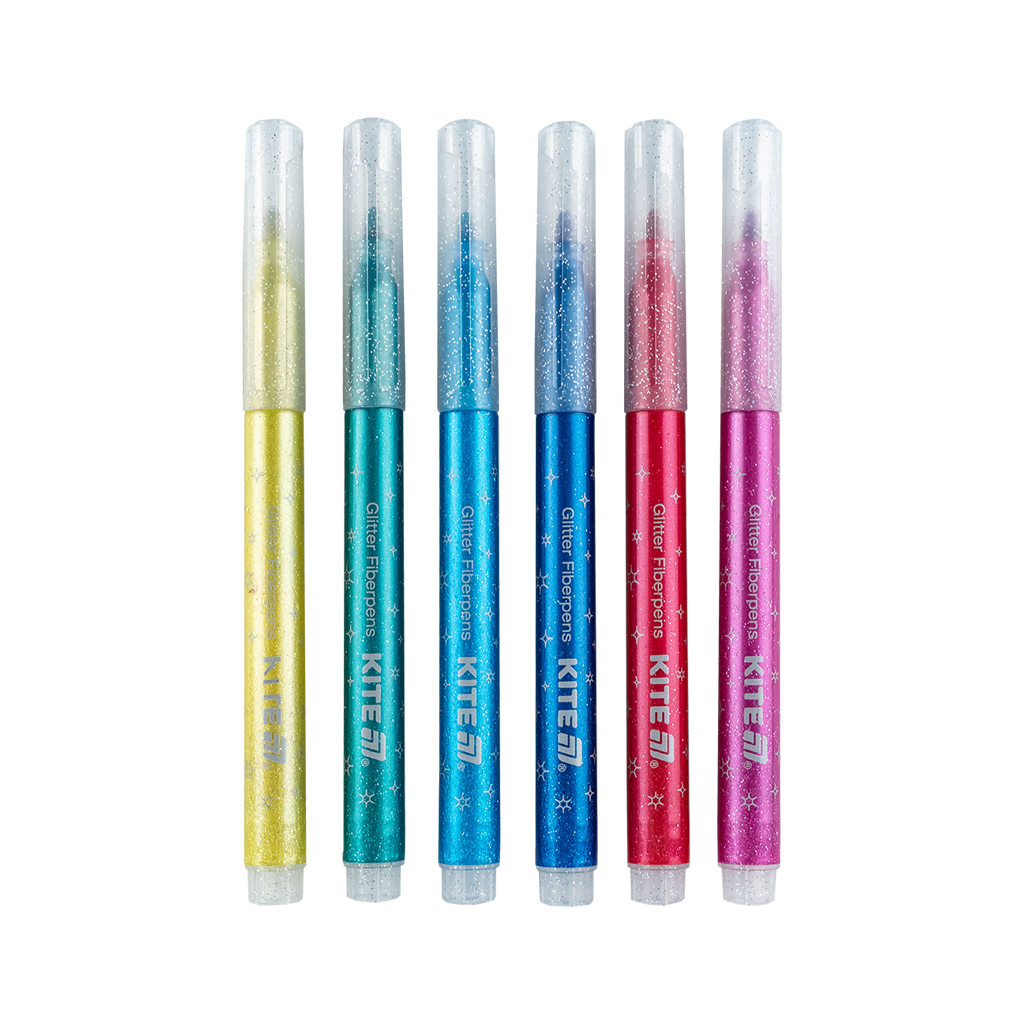 Фломастери Kite Creative з блискітками 6 кольорів (K-1147) - изображение 2