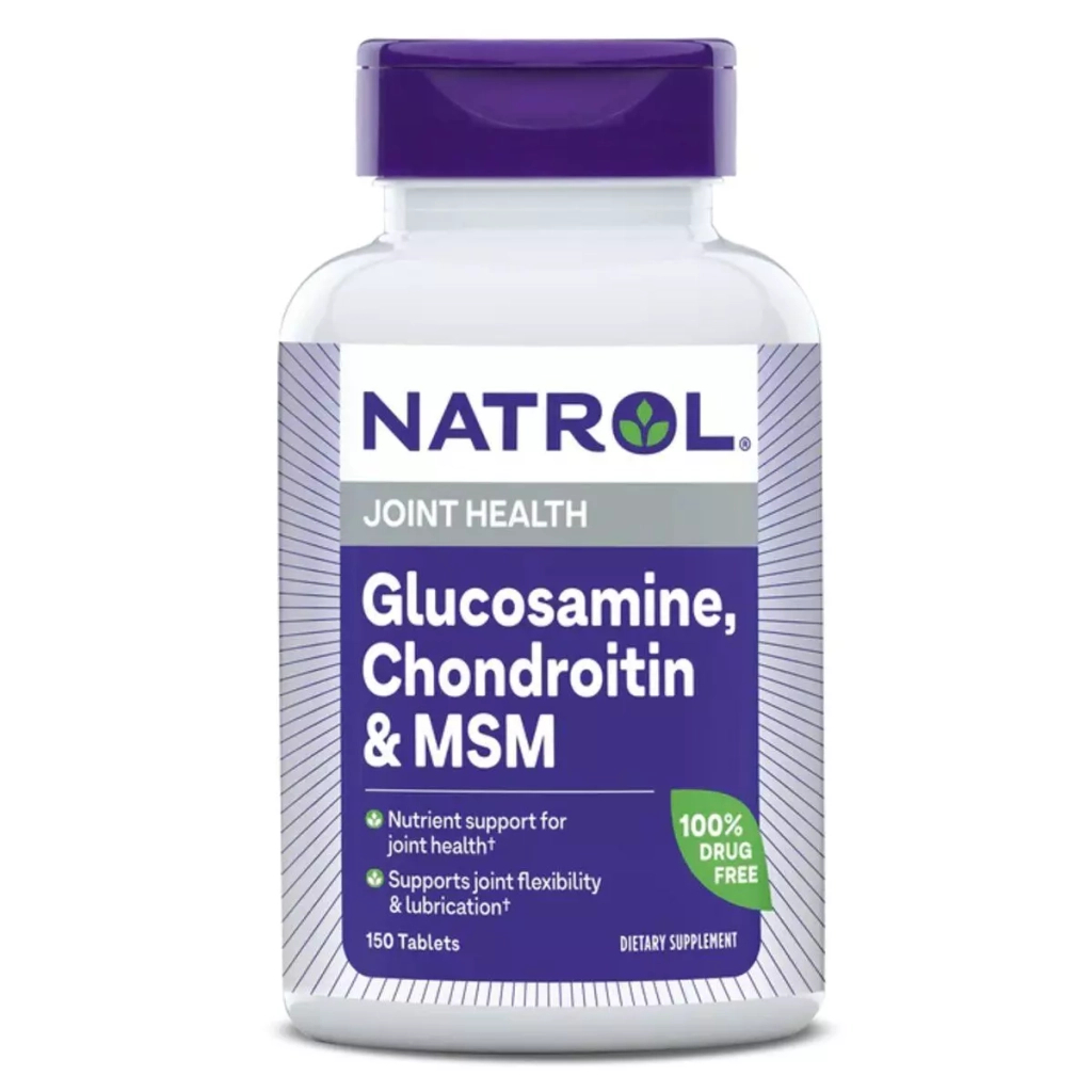 Вітамінно-мінеральний комплекс Natrol Глюкозамін, Хондроїтин та MSM, Glucosamine, Chondroitin & MSM, 150 таблеток (NTL-00224) - зображення 3