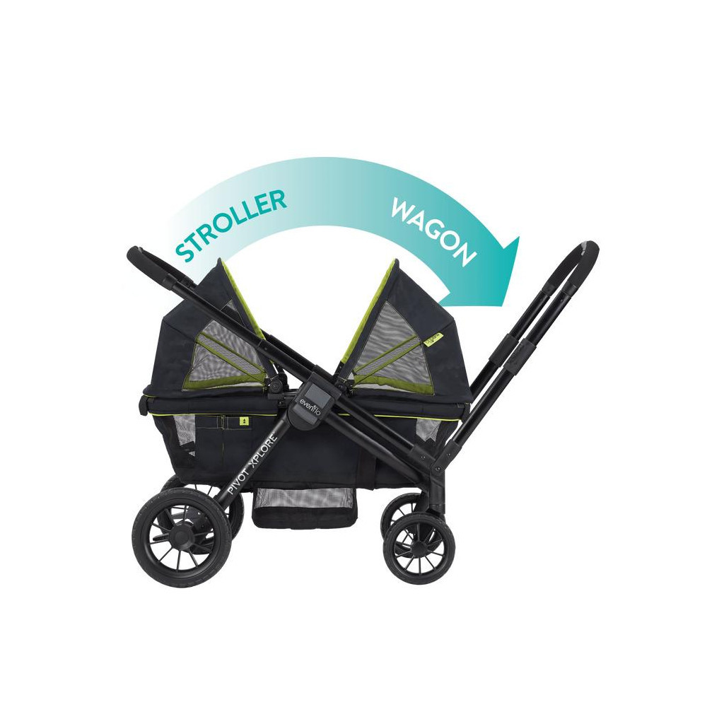 Коляска Evenflo Pivot Xplore All-Terrain Stroller Wagon - Wayfarer (032884198245) - зображення 2