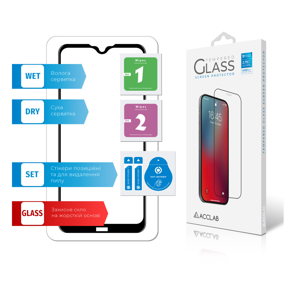 Скло захисне ACCLAB Full Glue Xiaomi Redmi 8 (1283126508738) - зображення 6
