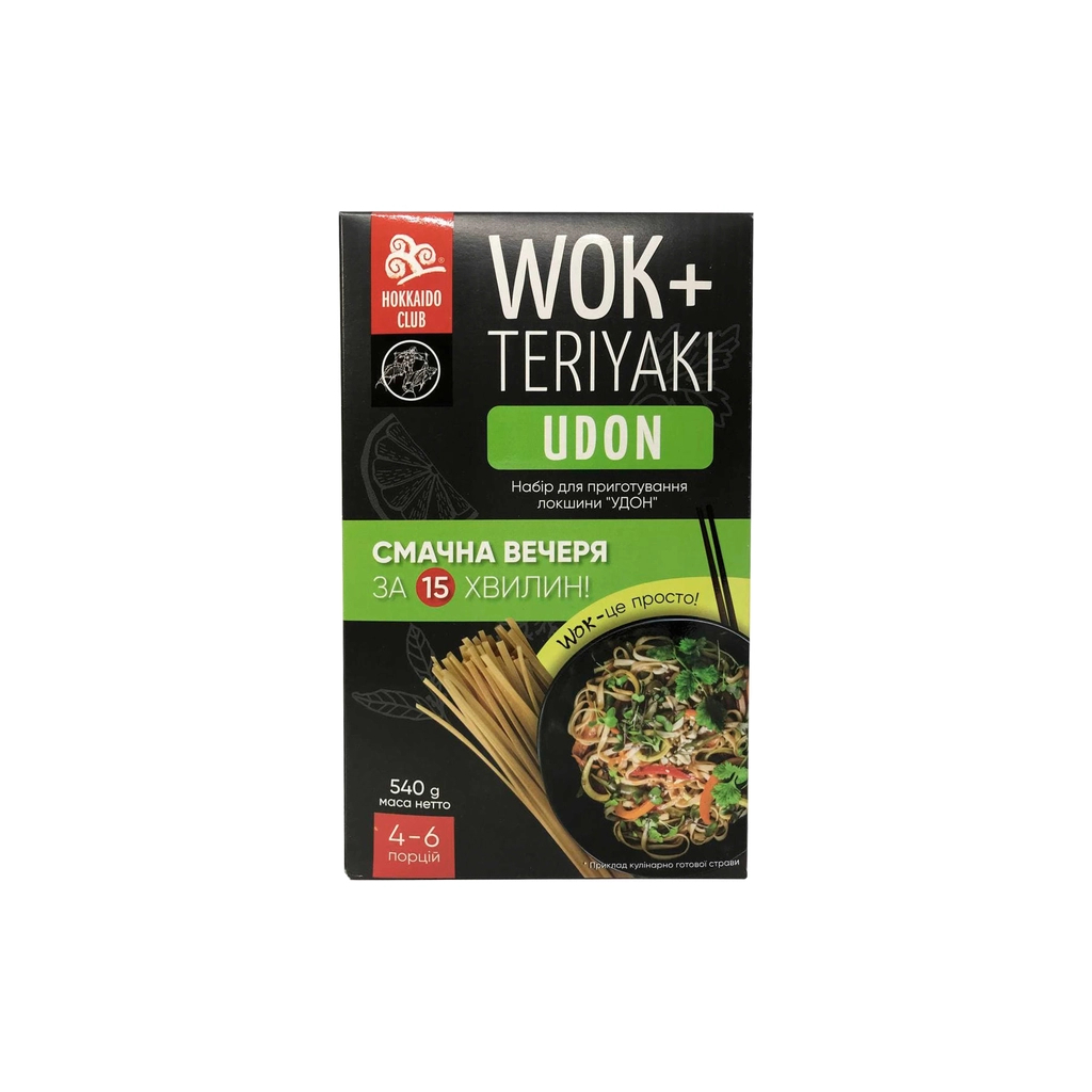 Їжа швидкого приготування Hokkaido Club Набір для приготування Wok-Udon 540 г (4820172441434) - зображення 1