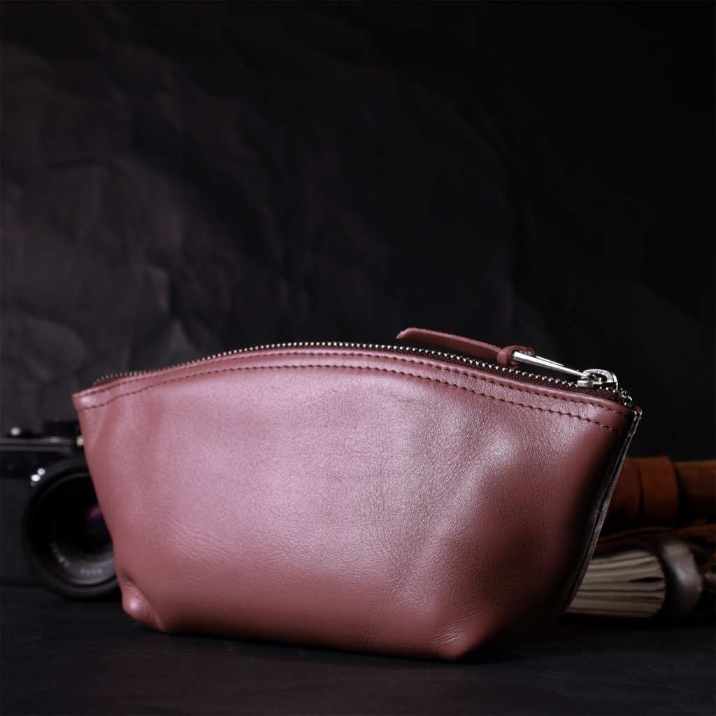 Косметичка Grande Pelle Шкіряна Пудрова (16793) - зображення 10