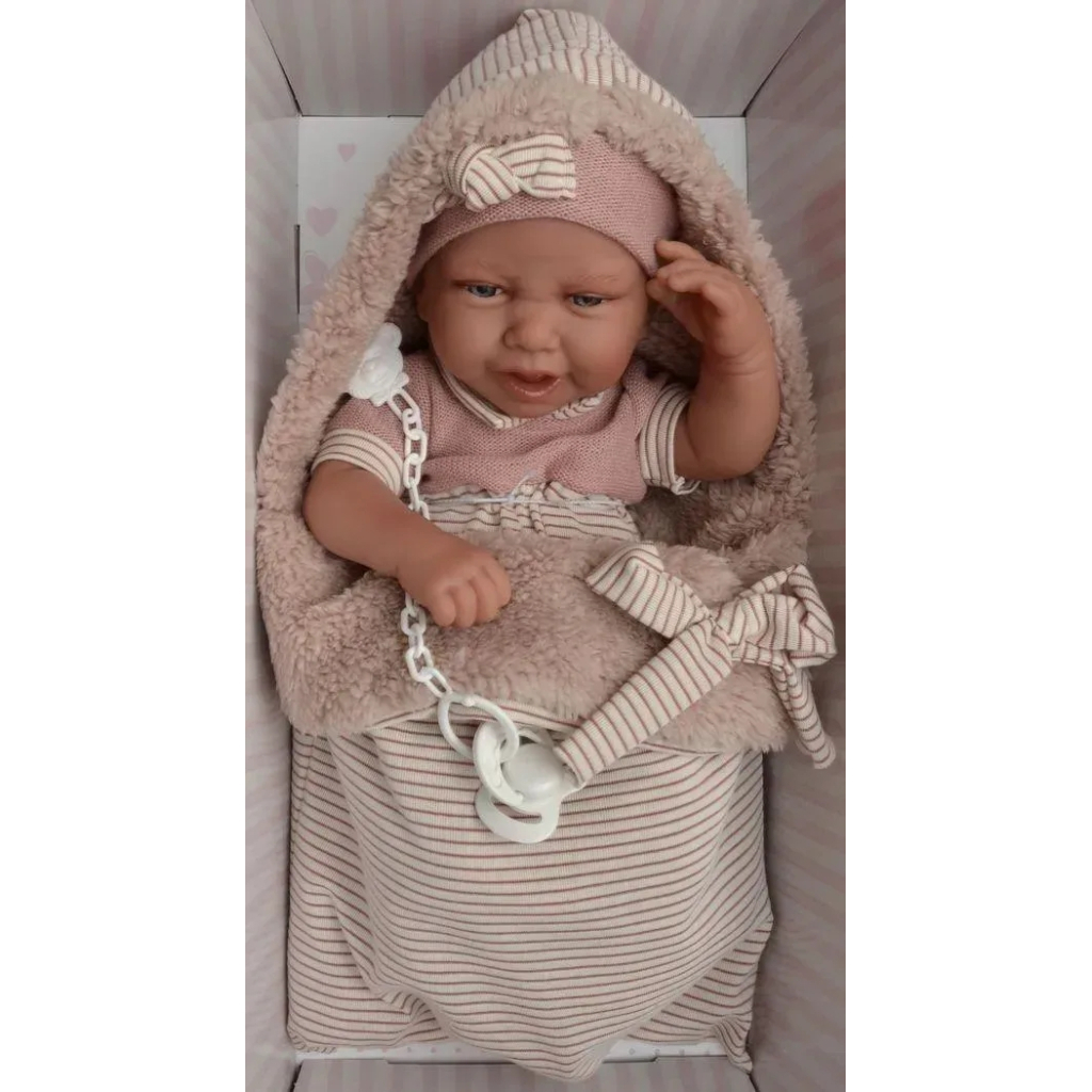 Пупс Antonio Juan Карла в ковдрі з м'яким вініловим тілом 42 см (5081) - зображення 9