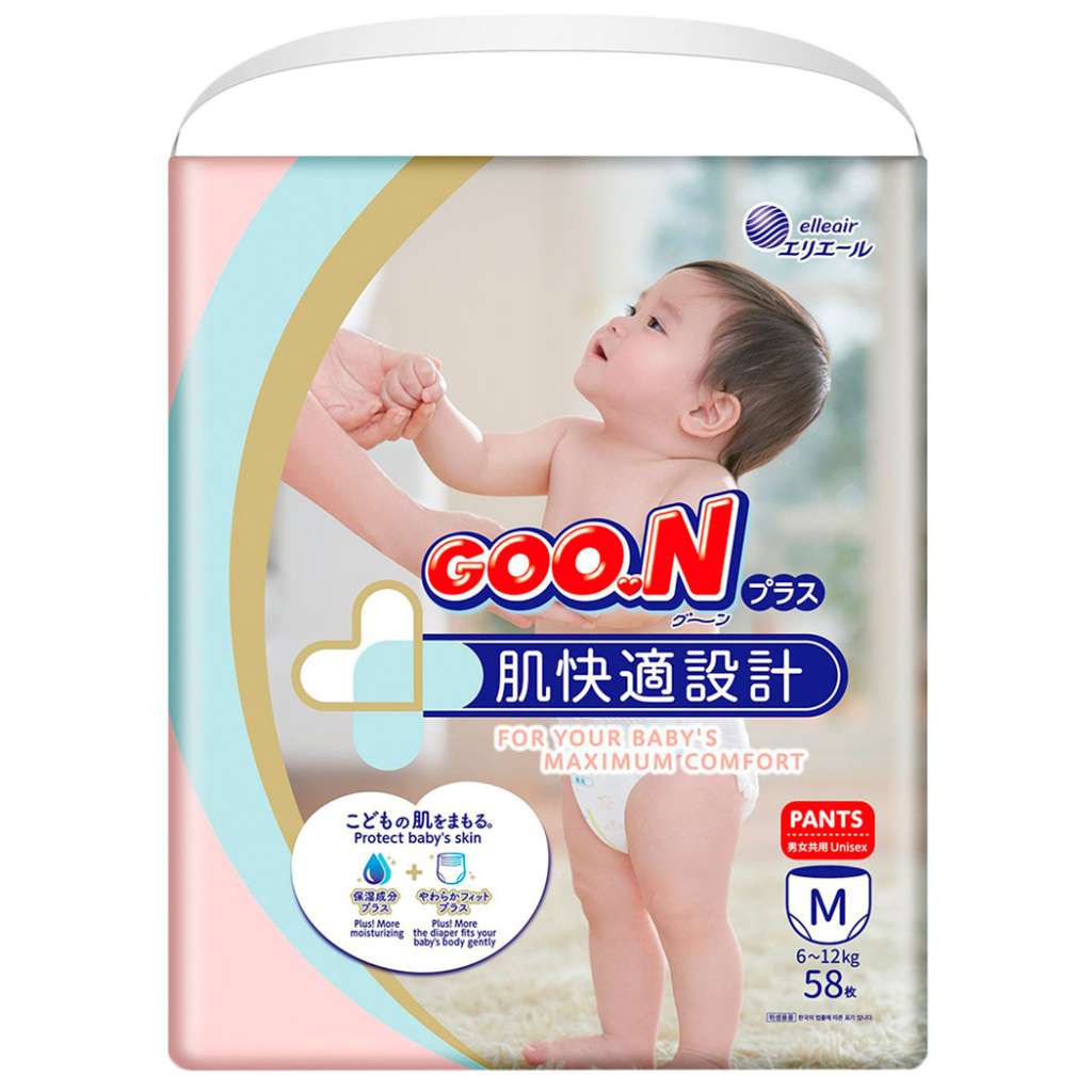 Підгузки GOO.N Plus Трусики для дітей 6-12 кг розмір M Унісекс 58 шт (843339) - зображення 1