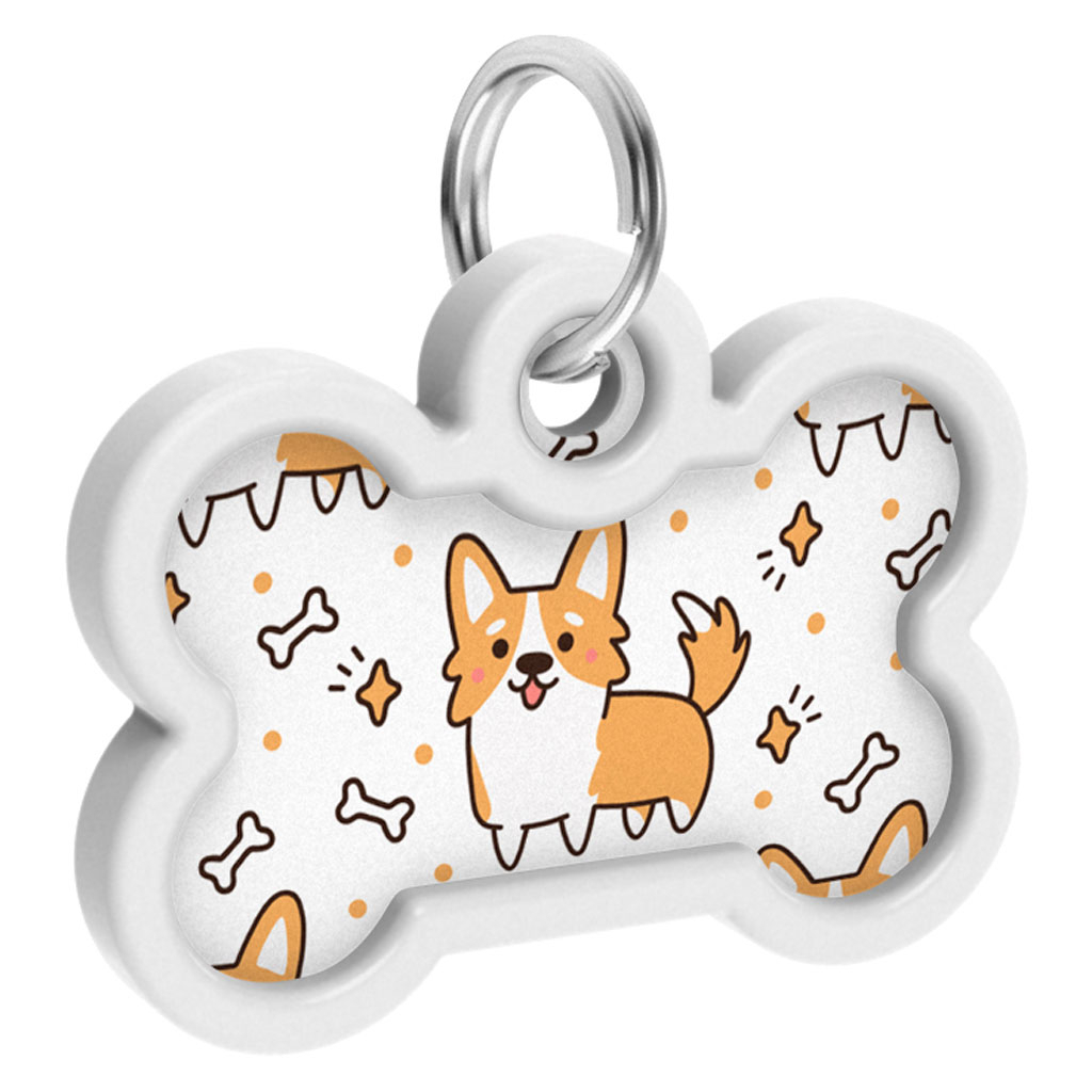 Адресник для тварин WAUDOG Smart ID з QR паспортом "Корги", кістка 40х28 мм (0640-0212) - изображение 4