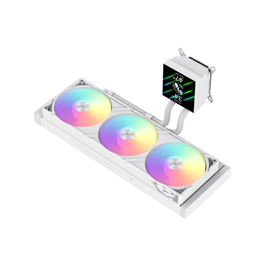 Система рідинного охолодження Gamemax GLACIER 360 LCD WH - зображення 4