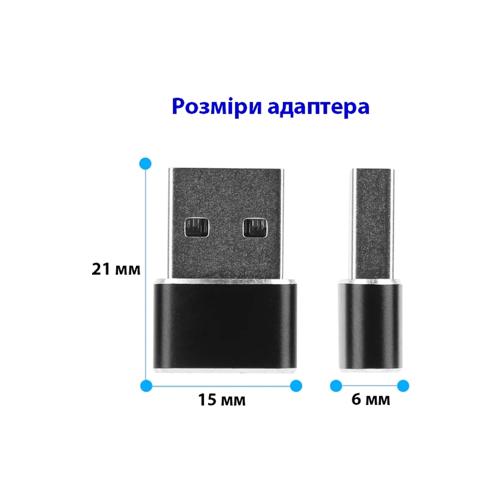 Перехідник USB-C Female to USB-A Male OTG Dynamode (DM-AD-USB-CA) - изображение 7