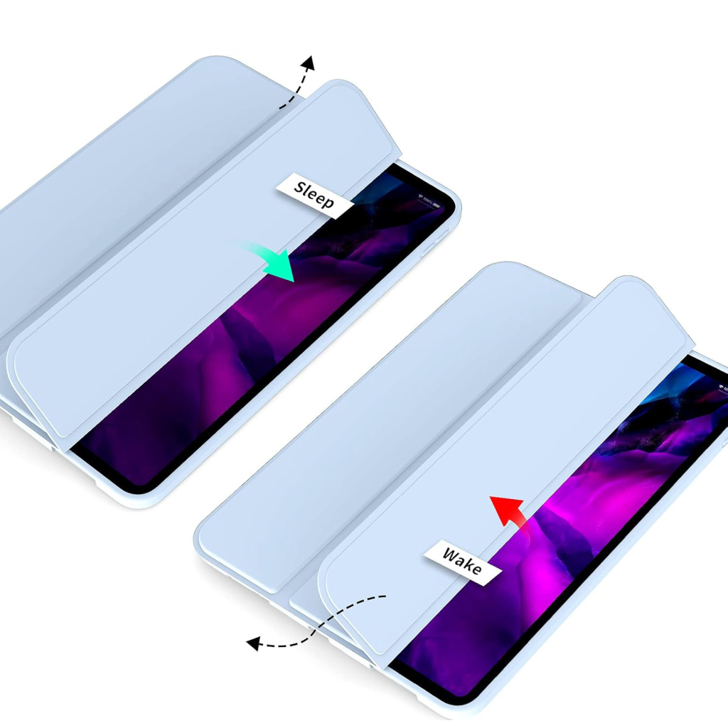 Чохол до планшета BeCover Tri Fold Soft TPU Silicone Apple iPad Air 13" M2/M3 (2024/2025) Light Blue (711741) - зображення 4