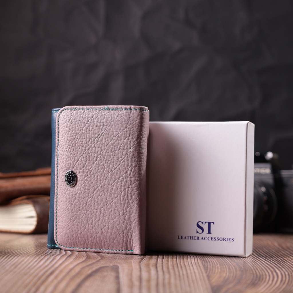 Гаманець ST Leather З натуральної шкіри Різнокольоровий (22496) - зображення 10