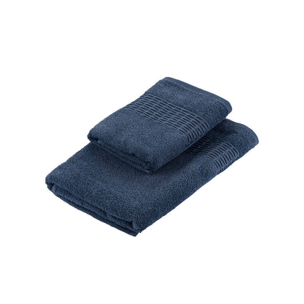 Рушник Ardesto набір махрових Lotus 2 шт 50х90см, 70х140см, 100% бавовна, синій (ART2357NA) - изображение 5