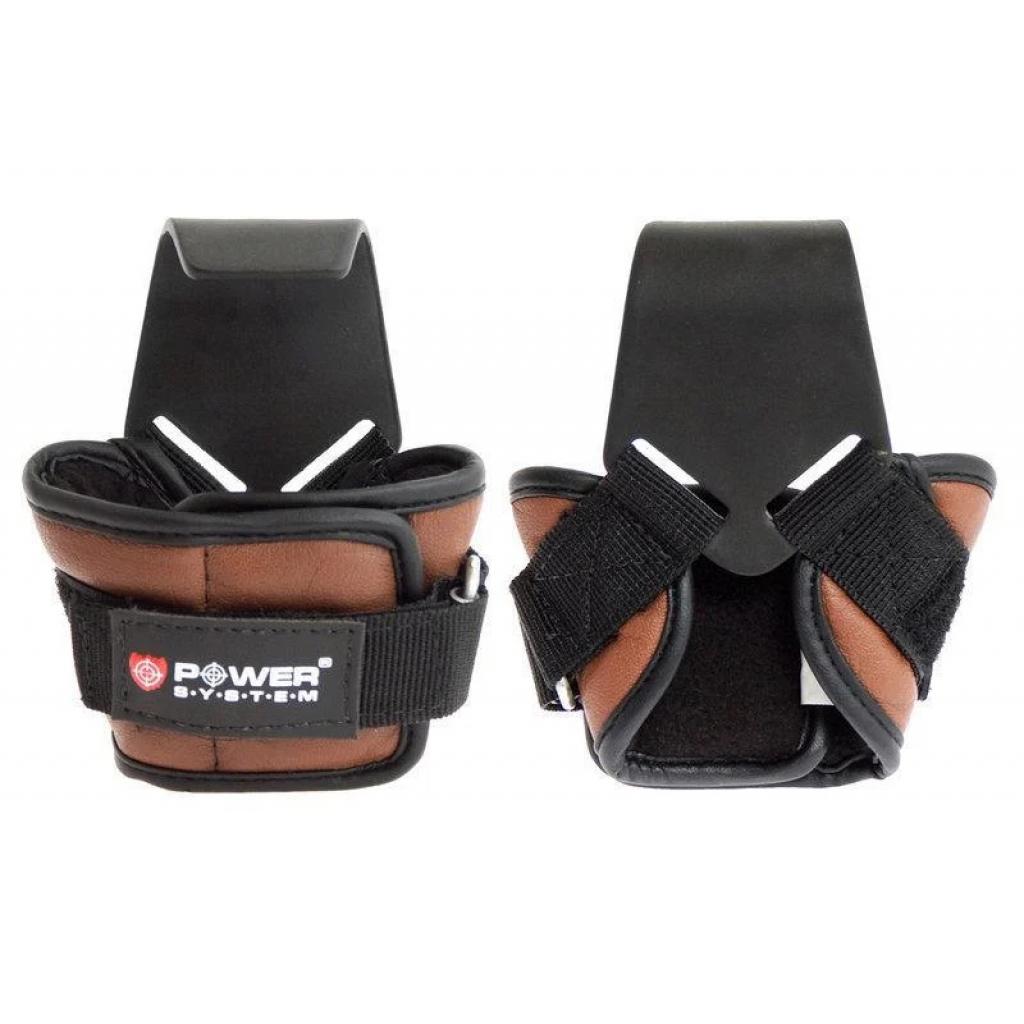 Гаки для тяги на зап'ястя Power System Hooks PS-3300 Brown L (PS-3300_L_Brown) - зображення 1