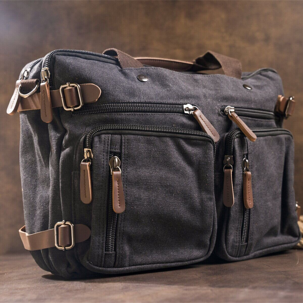 Сумка Vintage Трансофрмер текстильна Чорна (20078) - зображення 5