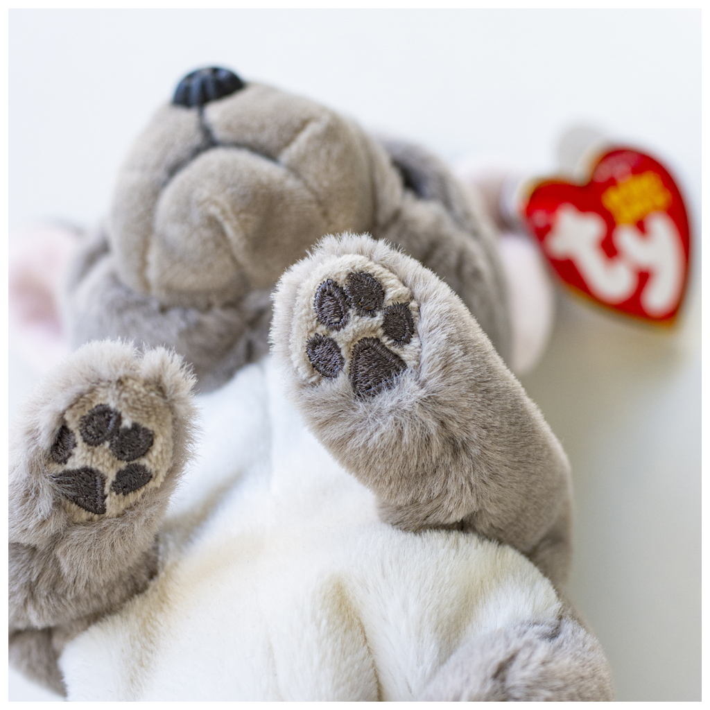 М'яка іграшка Ty Beanie bellies Сірий пес WILFRED 20 см (40596) - зображення 2