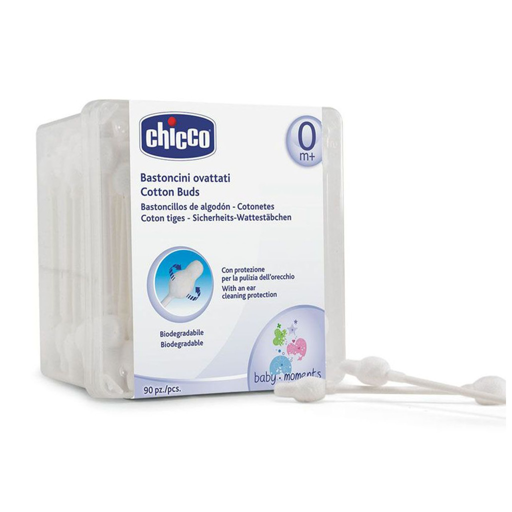 Ватні палички Chicco бавовняні, 90 шт (09454.00) - зображення 1
