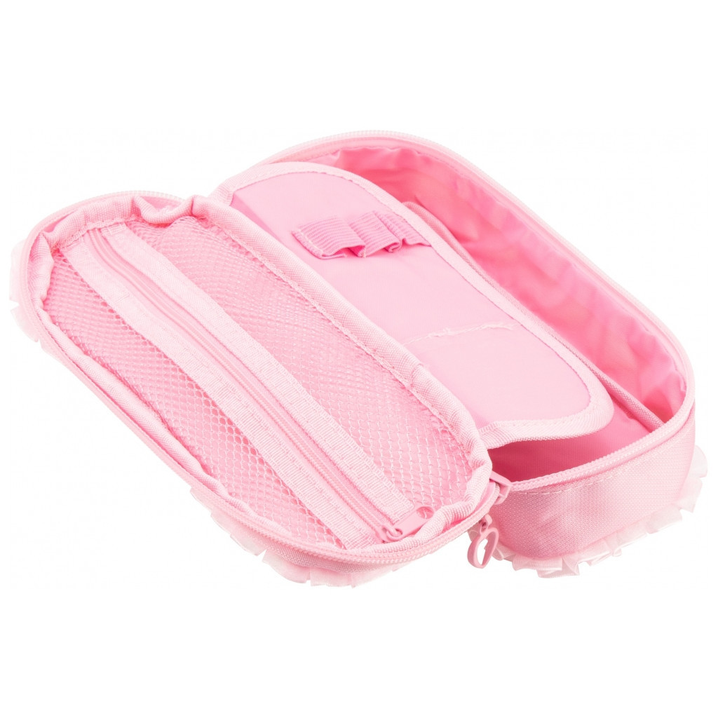 Пенал Cool For School сумка пухнастий з аплікацією Cool For School 1 відділення Рожевий (7471-pink) - зображення 3