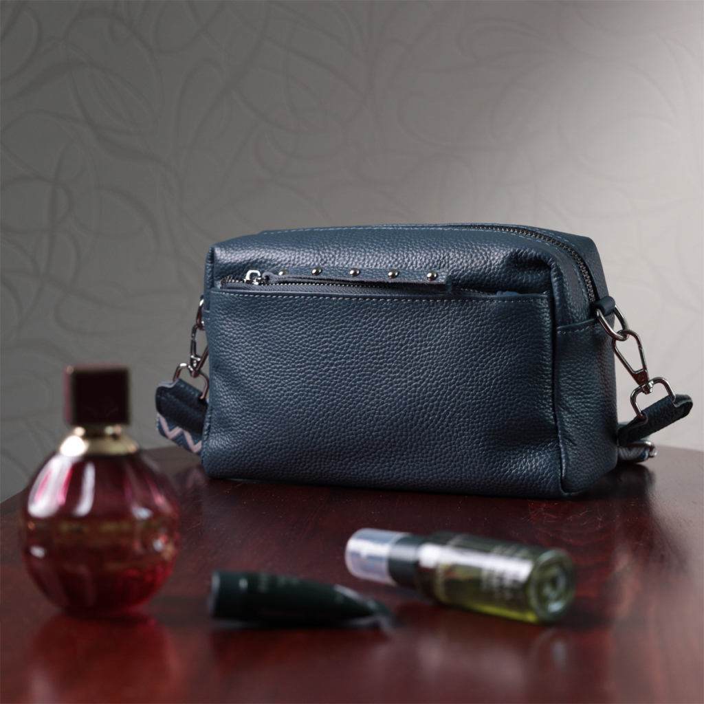 Сумка Vintage Жіноча шкіряна Синя (22652) - зображення 11