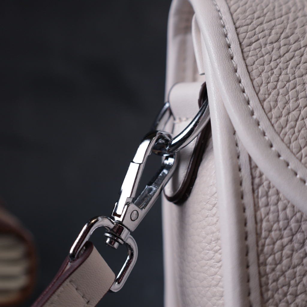 Сумка Vintage Жіноча шкіряна із напівкруглим клапаном Біла (22258) - зображення 11