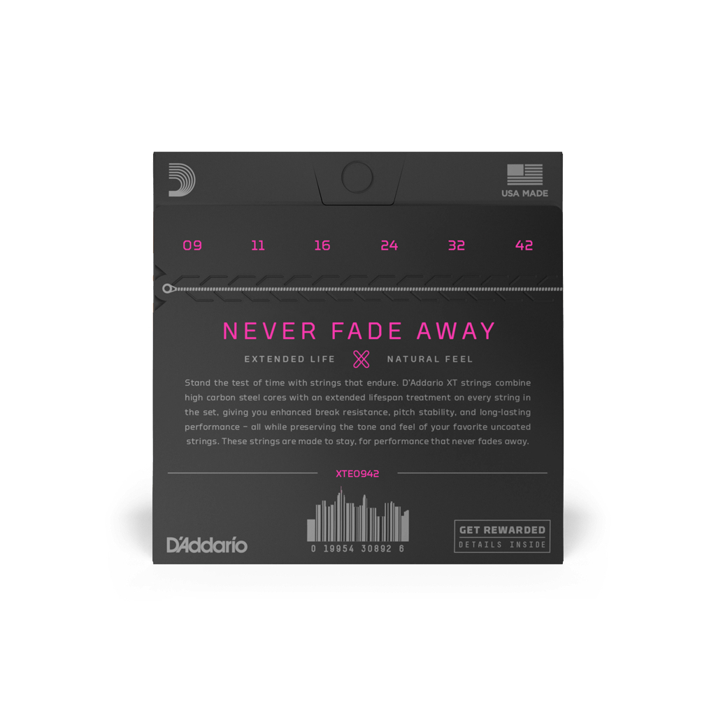 Струни для гітари D'Addario XT Electric Nickel Plated Steel Super Light (09-42) (XTE0942) - зображення 3