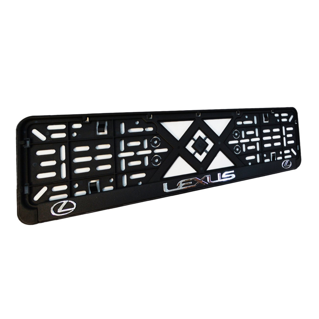 Рамка номерного знака CarLife пластик з об'ємними літерами LEXUS (2шт) (24-009) - изображение 3