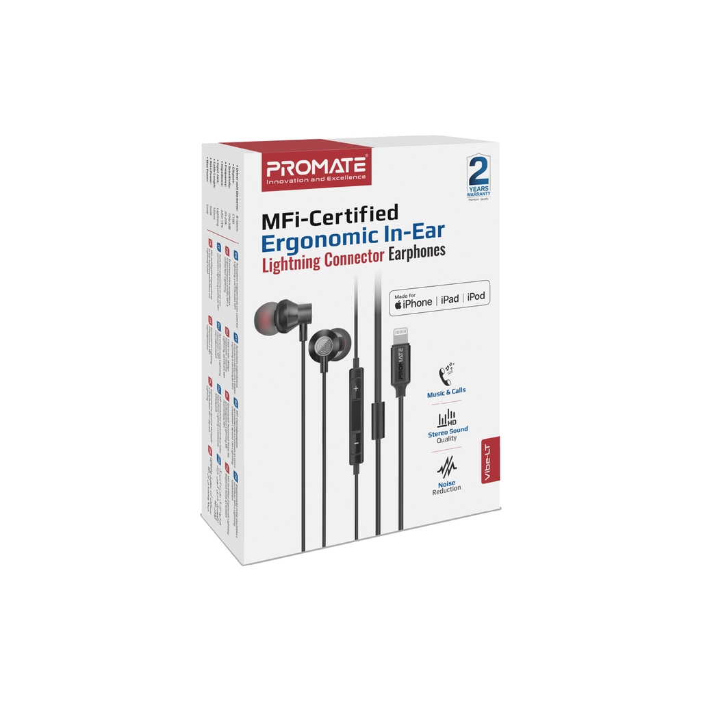 Навушники Promate Vibe-LT Black (vibe-lt.black) - зображення 2