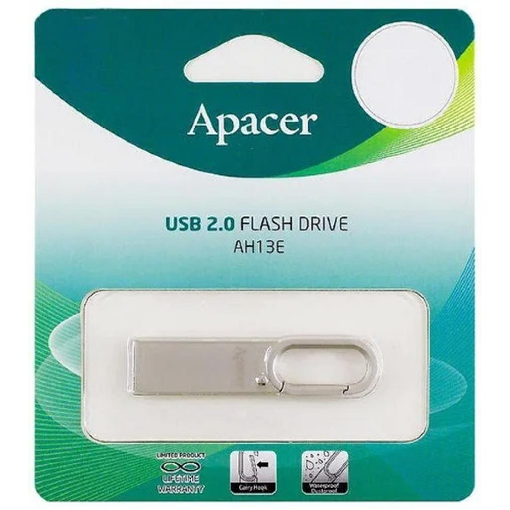 USB флеш накопичувач Apacer 64GB AH13E Silver USB 2.0 (AP64GAH13ES-1) - зображення 3