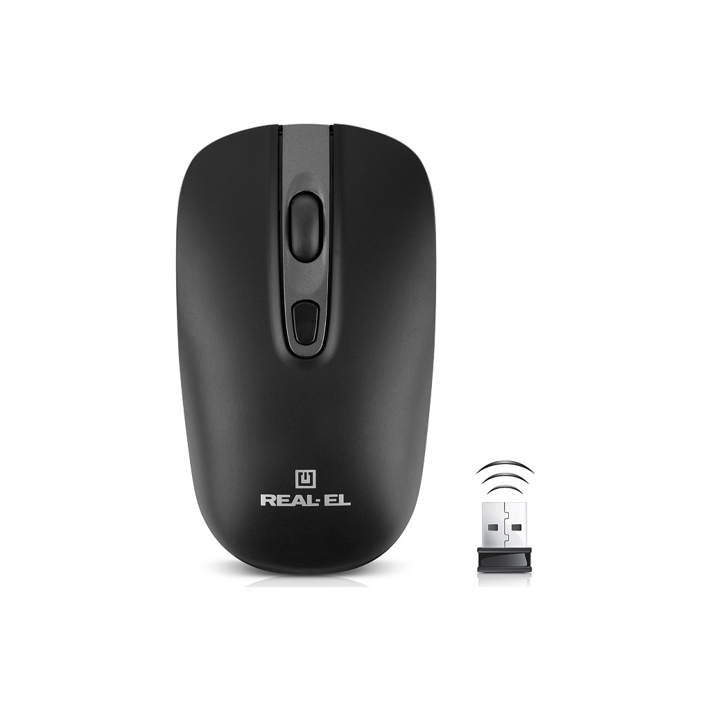 Мишка REAL-EL RM-350W Wireless Black/Gray (EL123200043) - зображення 2