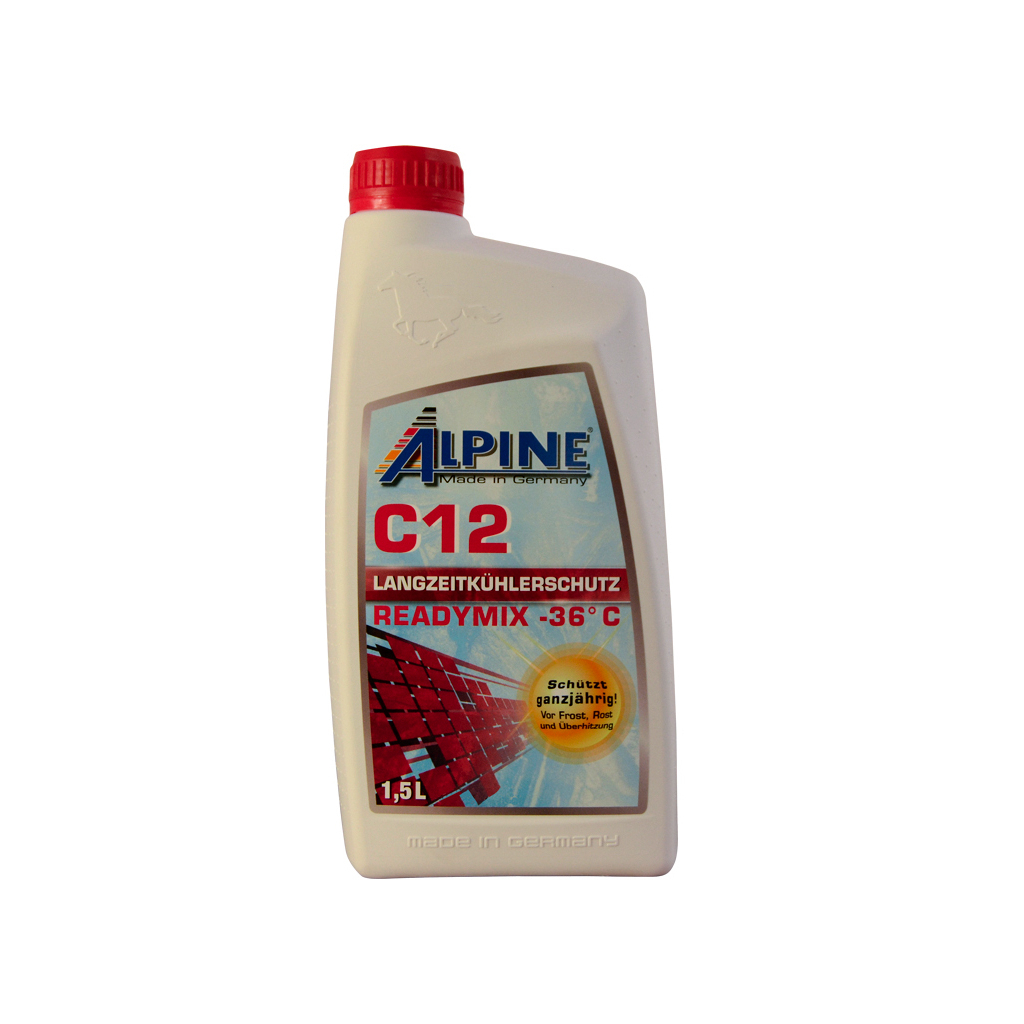 Антифриз Alpine C12 Langzeitkuhlerfrostschutz ready-mix -36C чер, 1,5л (1,7к (RM 1185-15) - зображення 1