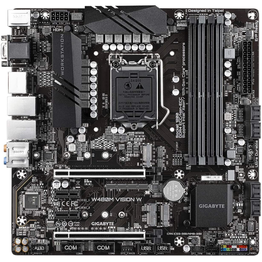 Серверна материнська плата GIGABYTE W480M VISION W (W480M_VISION_W) - зображення 1
