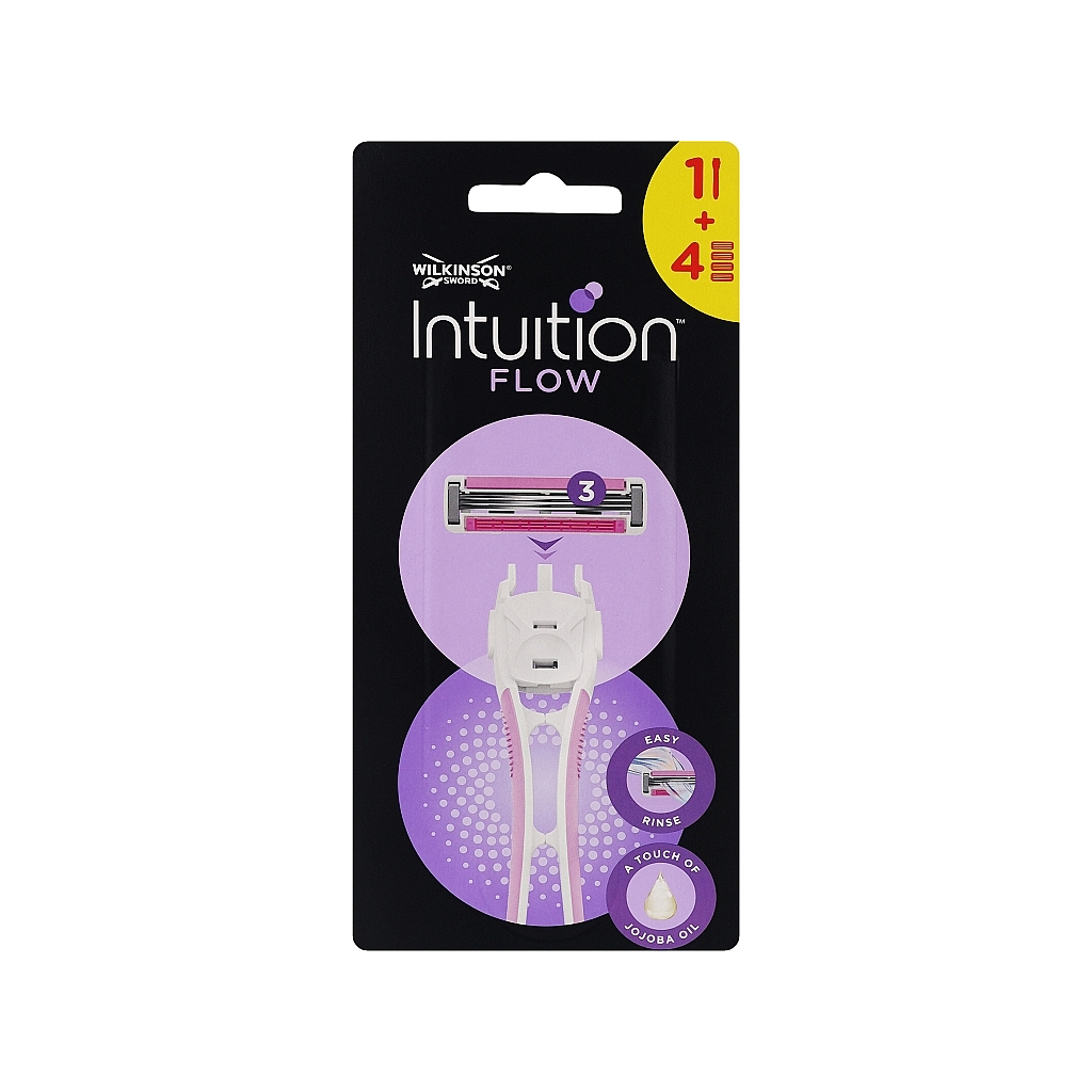 Бритва Wilkinson Sword Intuituin Hybrid 3 Flow 1+4 шт. (4027800106004) - зображення 1