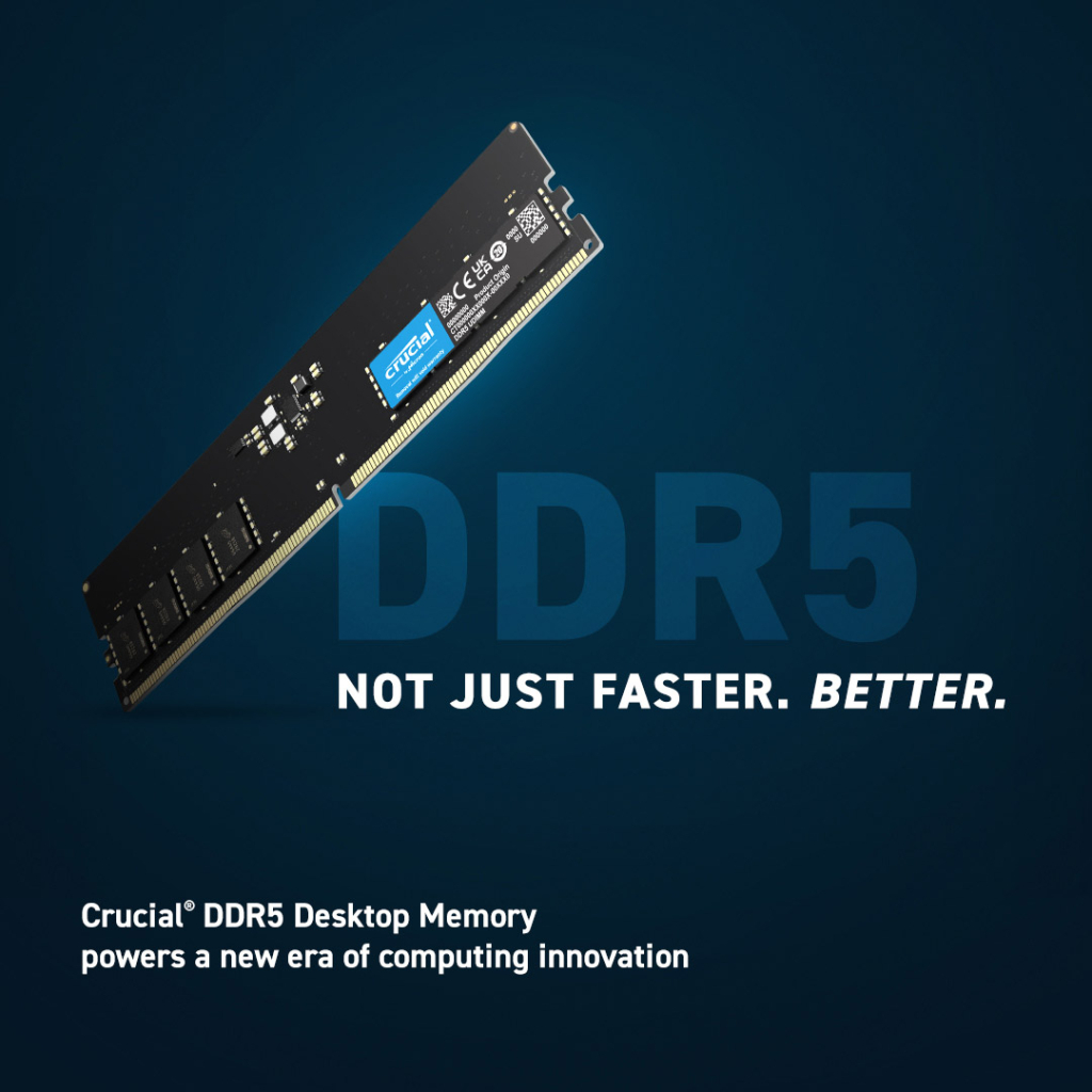 Модуль пам'яті для комп'ютера DDR5 8GB 4800 MHz Micron (CT8G48C40U5T) - зображення 2