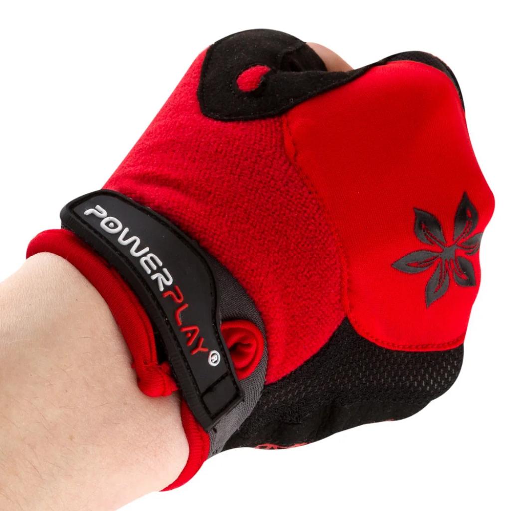 Велорукавиці PowerPlay Women 5284 Red XS (5284A_XS_Red) - изображение 5