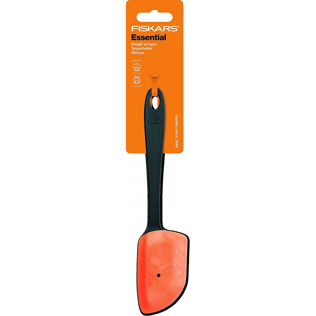 Лопатка кухонна Fiskars Essential силікон/пластик Чорно-помаранчева 20 см (1023803) - зображення 2