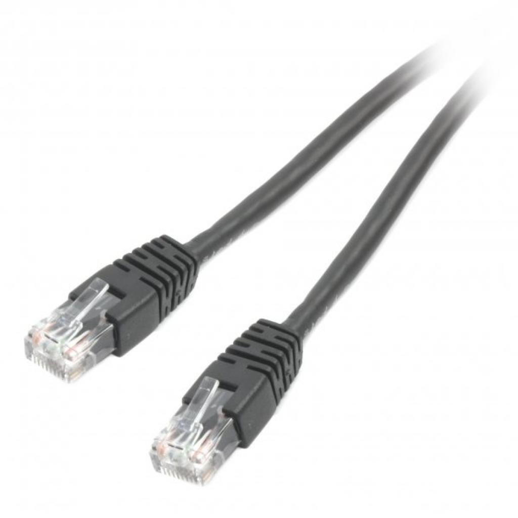 Патч-корд 1м UTP cat 6 CCA black Cablexpert (PP6U-1M/BK) - зображення 1