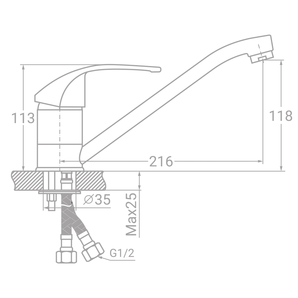 Змішувач TAU SM-2B244C (9843130) - зображення 2