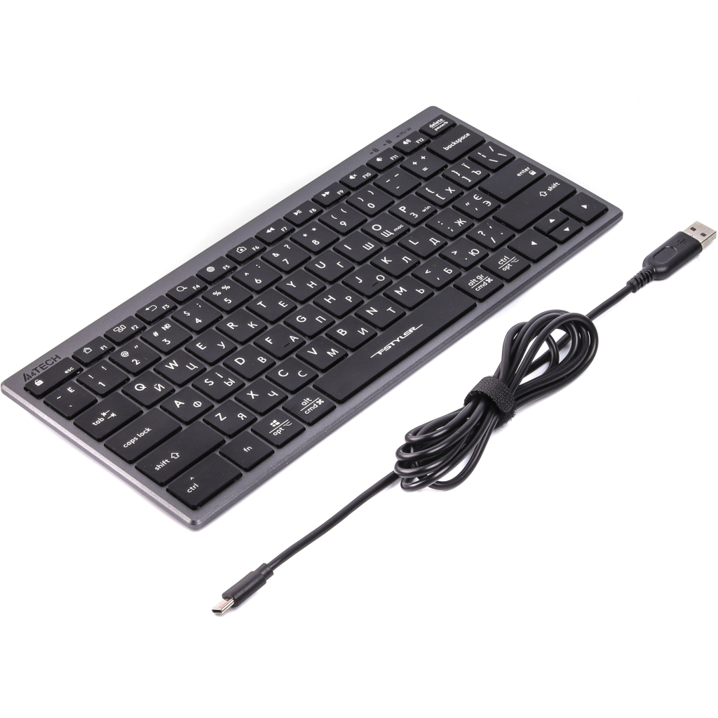 Клавіатура A4Tech FX-51 USB Grey - зображення 5
