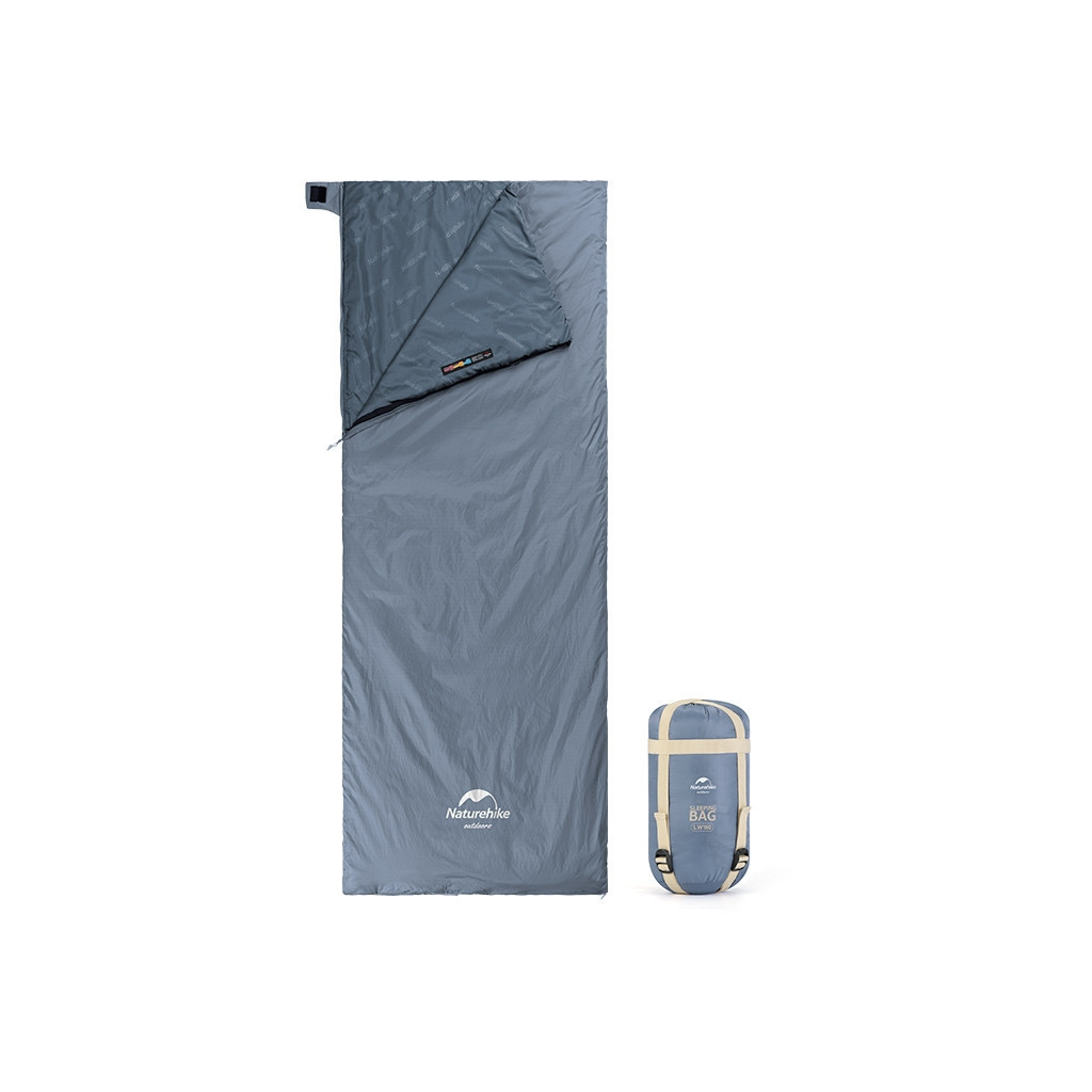 Спальний мішок Naturehike Ultralight LW180 NH21MSD09 Grey/Green M (6927595777947) - зображення 1