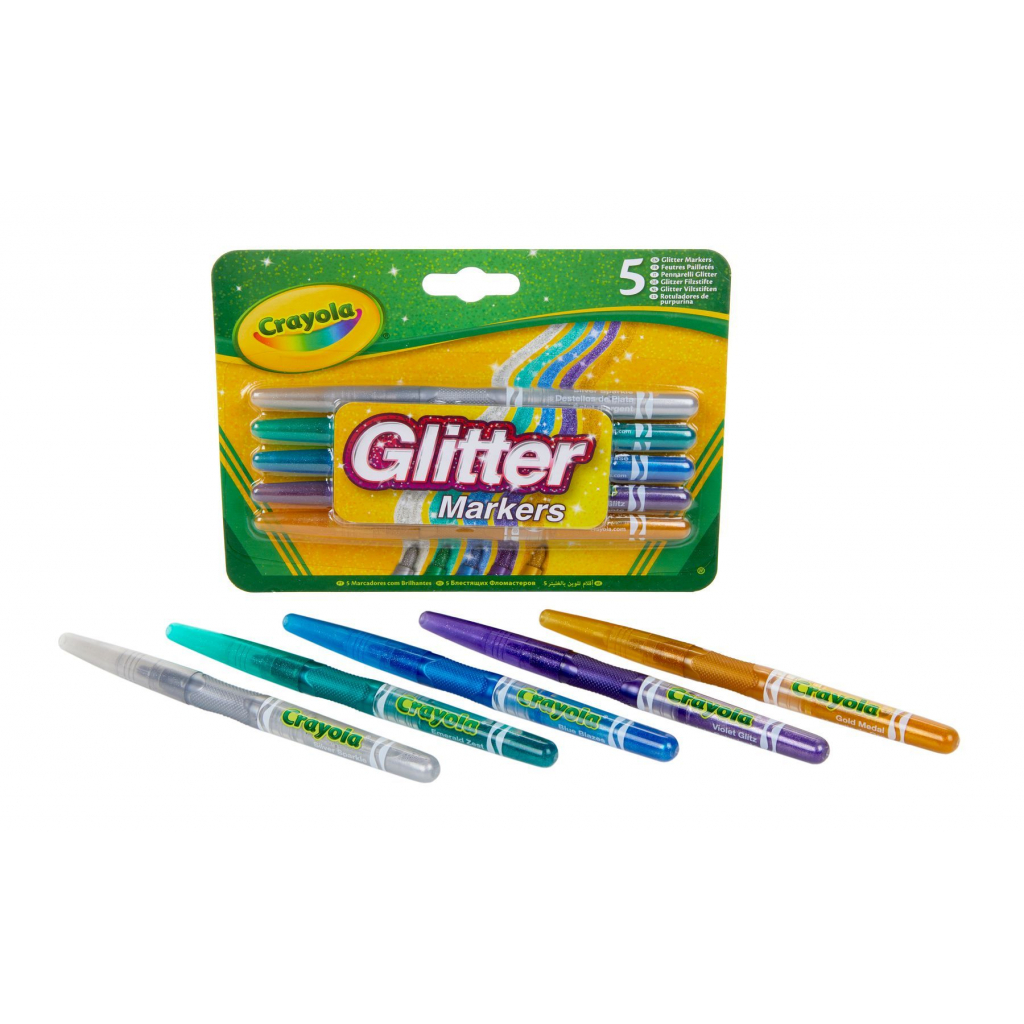 Фломастери Crayola Набір з блискітками 5 шт (256354.012) - зображення 3