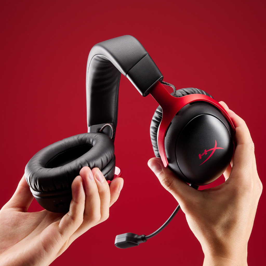 Навушники HyperX Cloud III S Wireless/USB-A/USB-C Black/Red (A59Z0AA) - зображення 7