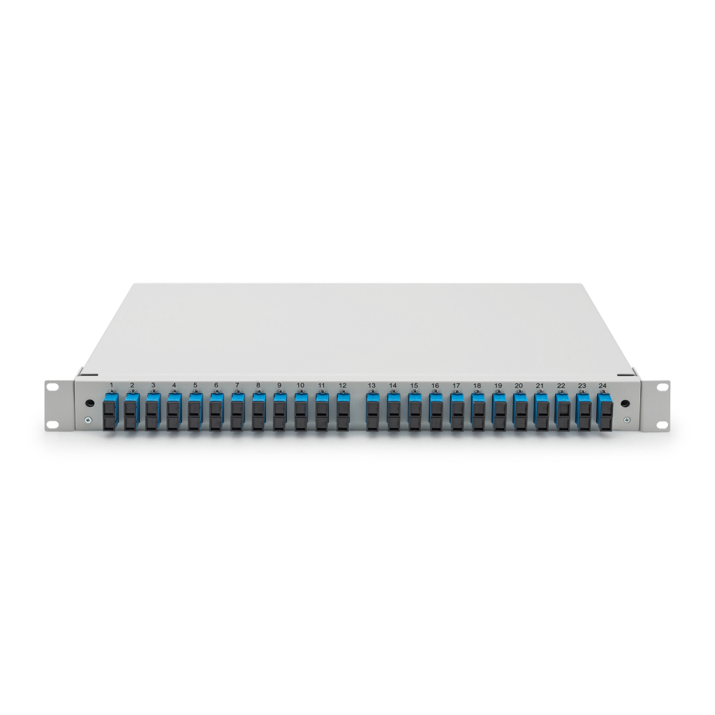 Патч-панель 1U 19", 24xSC duplex, SM, incl. splice cassette, pigtails OS2, adapter Digitus (DN-96322/9) - изображение 8