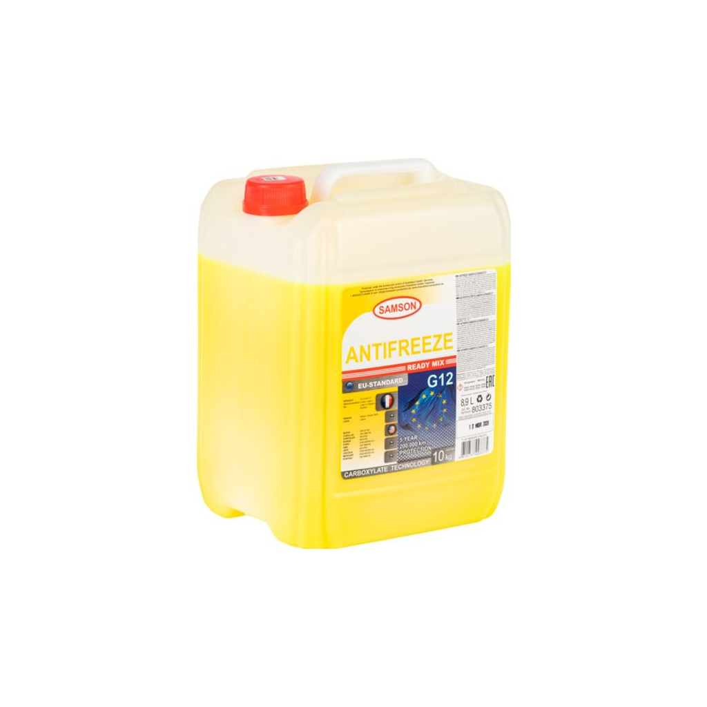 Антифриз SAMSON EU-Standard G12 (-40) 10кг. (жовтий) (803375) - зображення 2