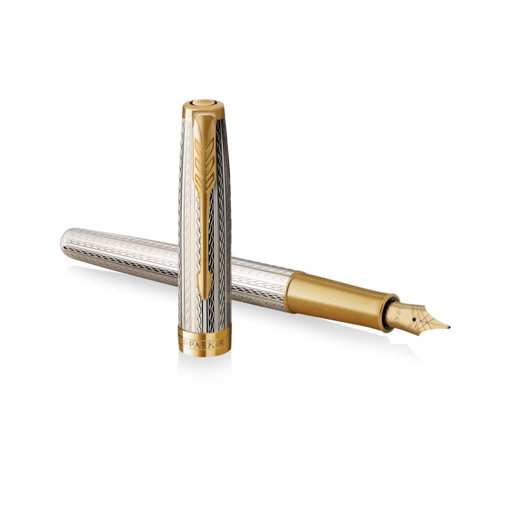 Ручка пір'яна Parker SONNET 17 Silver Mistral GT  FP18 F (88 611) - зображення 2
