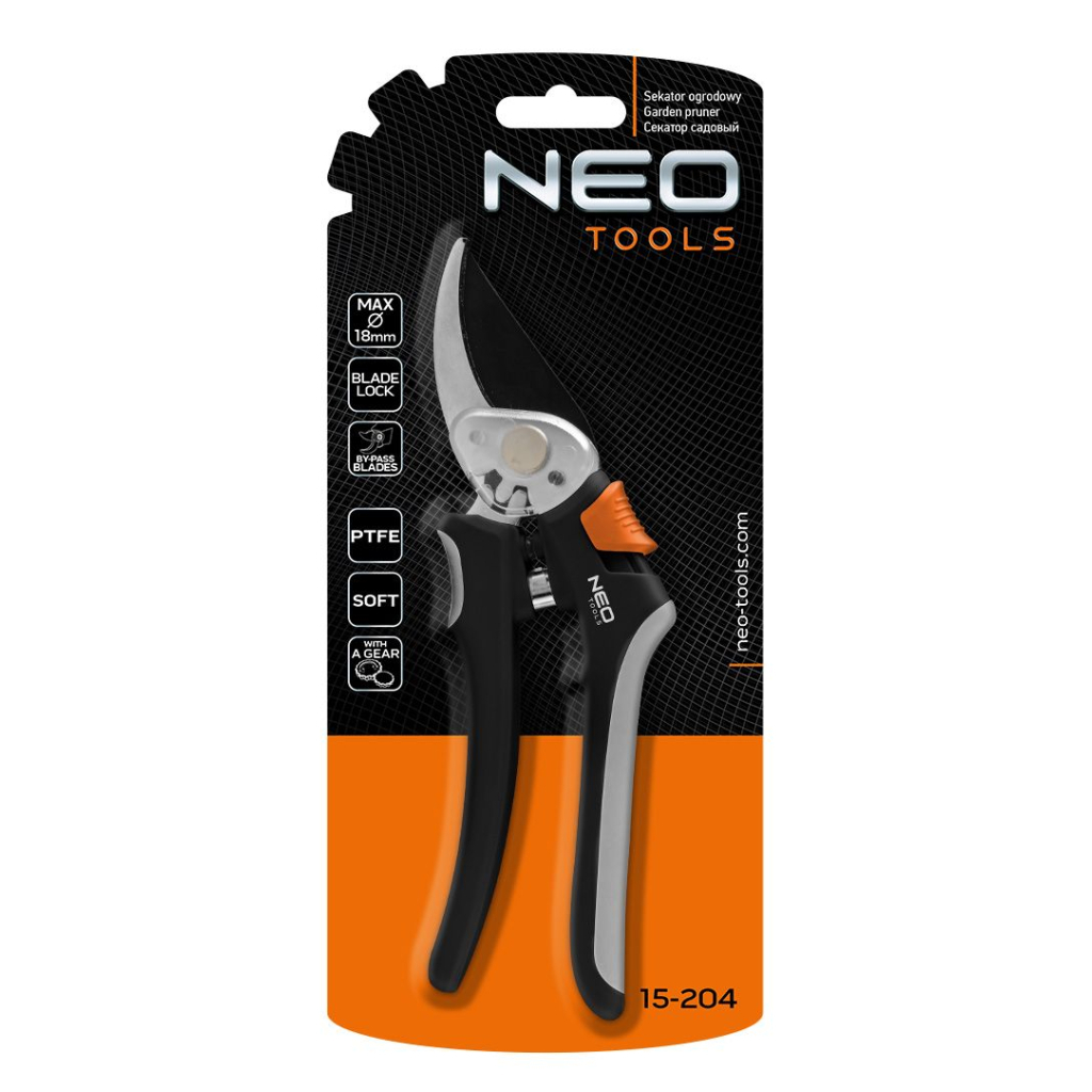 Секатор Neo Tools площинний, d різу 18мм, 200мм, 206г (15-204) - зображення 8